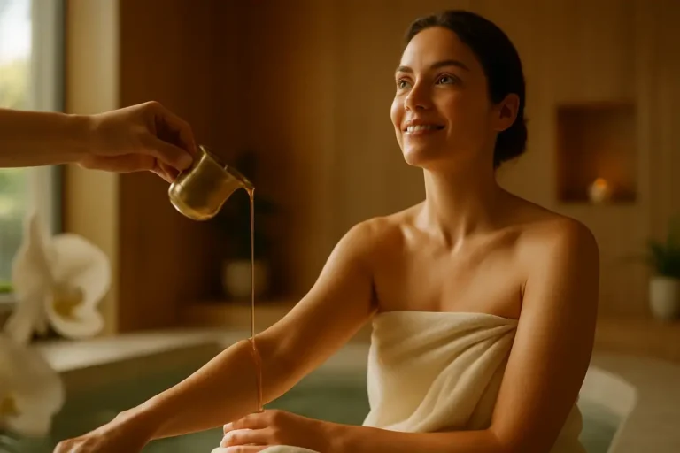 Massage ayurvédique à l’huile : une séance de détente dont le déroulement et les précautions se discutent selon le confort de chacun.