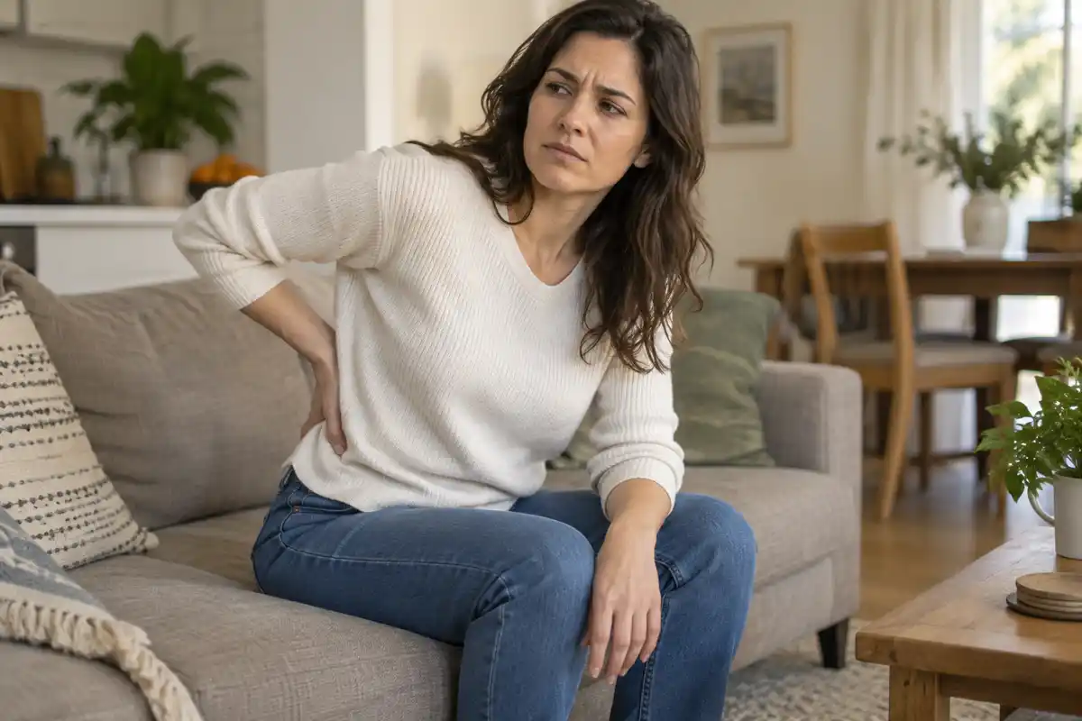 Douleur au flanc et durée variable d’une colique néphrétique : une posture inconfortable évoque le sujet sans établir de diagnostic.